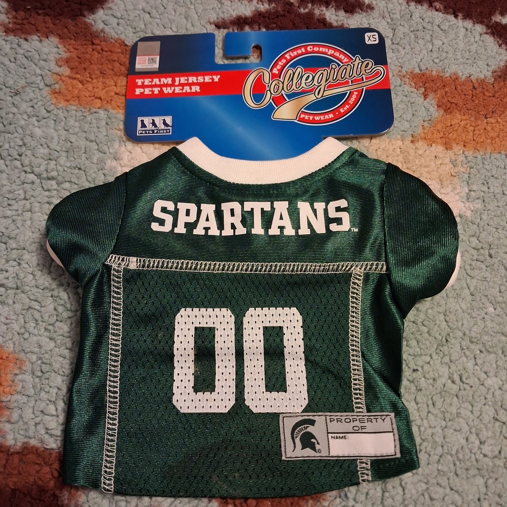 Pets First Green Spartans Dog Jersey